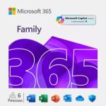 SW MS OFFICE 365 FAMÍLIA 6PC 1 ANO ? ESD