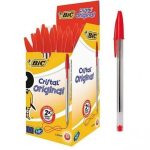 ESFEROGRÁFICA BIC CRISTAL VERMELHA 1/50