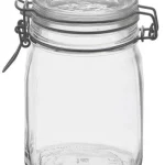 Pote de Vidro Transparente 1 Litro Hermético com Tampa